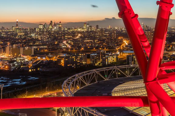 The View from the Arcelor Mittal Orbit Sunset