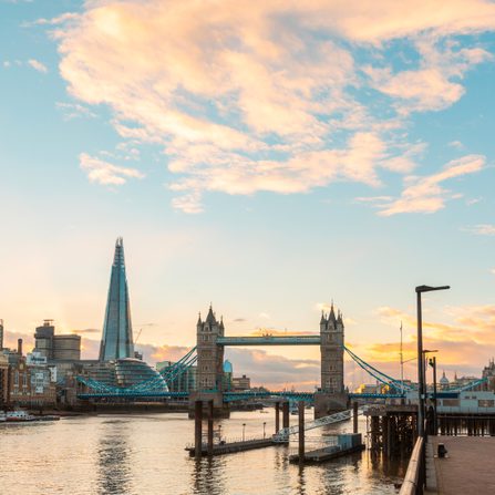 London view at sunset with tower bridge and modern 2025 01 09 12 31 43 utc