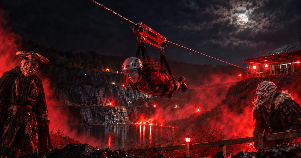 Fright Flights at Zip World Penrhyn Quarry