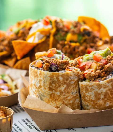 Burrito and nacho